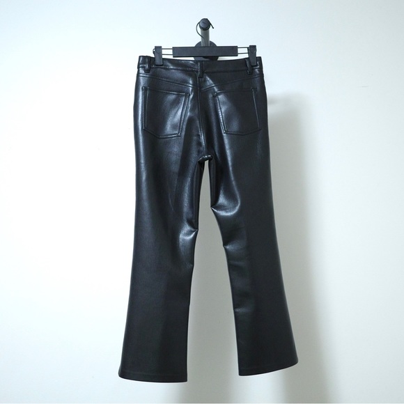 Aritzia Sunday Best Mid-Rise Vegan Leather Gabby Pant Black Size US 0 - Picture 2 of 8